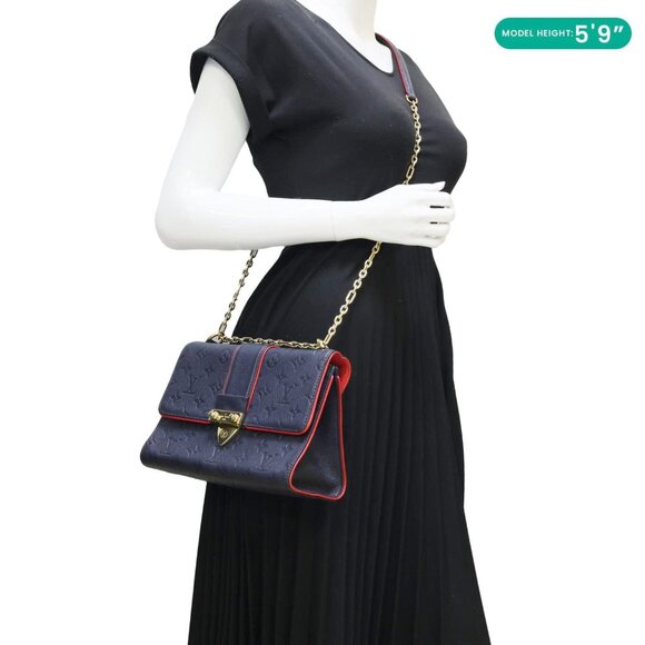 Louis Vuitton  Saint Sulpice PM Empreinte Leather Crossbody Bag Navy Blue - Picture 2 of 16